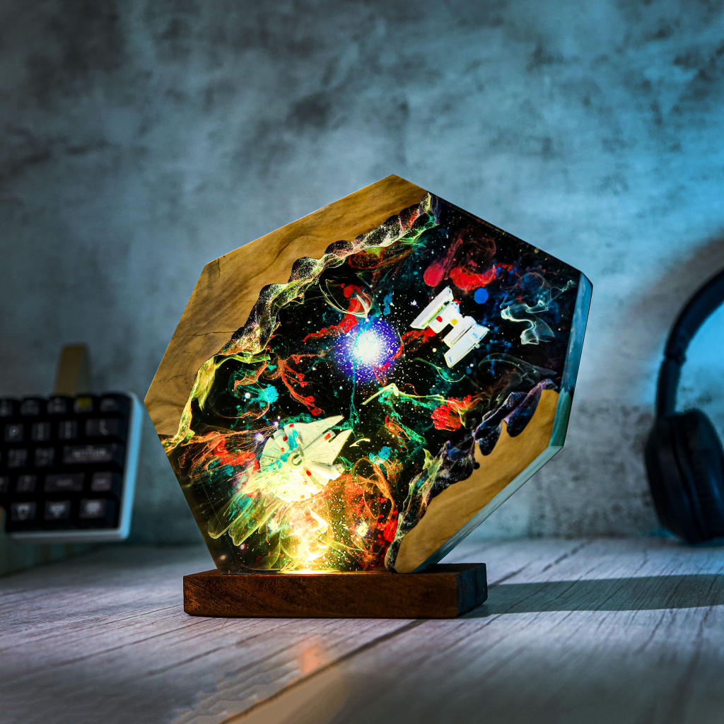 Millennium Falcon Spaceship Galaxy Night Light Ver 2 - Image 10