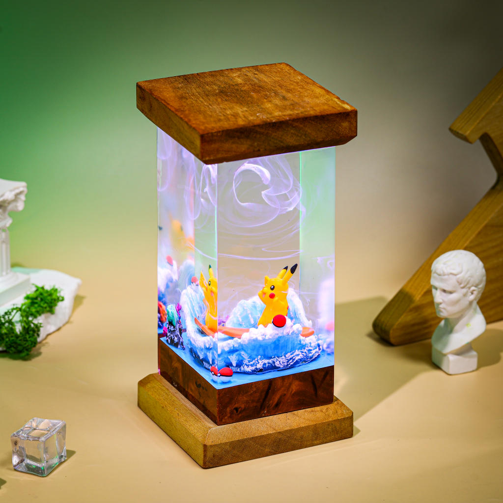 Surfing Pikachu Pokemon Epoxy Lamp - Image 8
