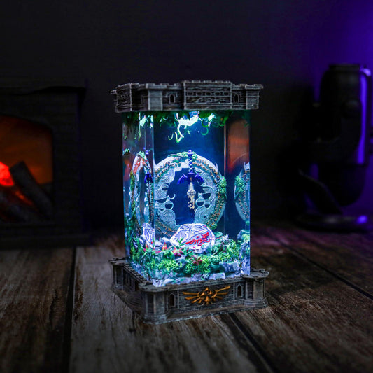 Zelda Shield And Master Sword Diorama Lamp - Image 3