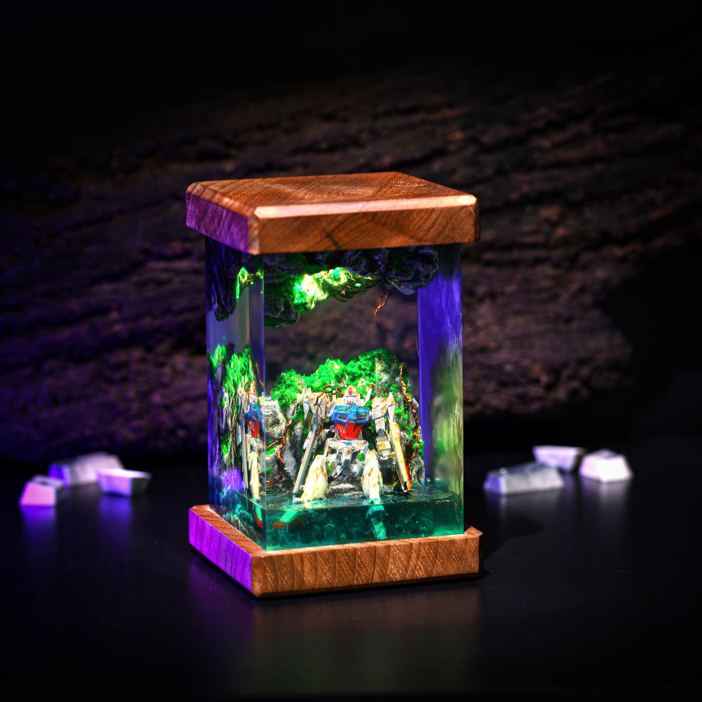 BROKEN Gundam in Deep Ocean Epoxy Lamp - Image 4
