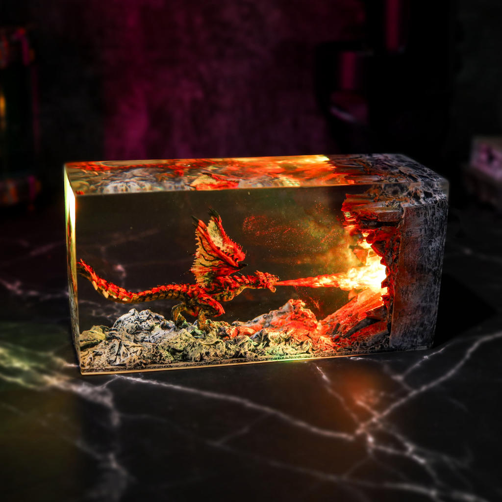 Cuboid Fire Breathing Dragon Night Light - Image 2