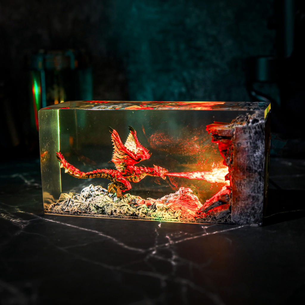 Cuboid Fire Breathing Dragon Night Light - Image 3