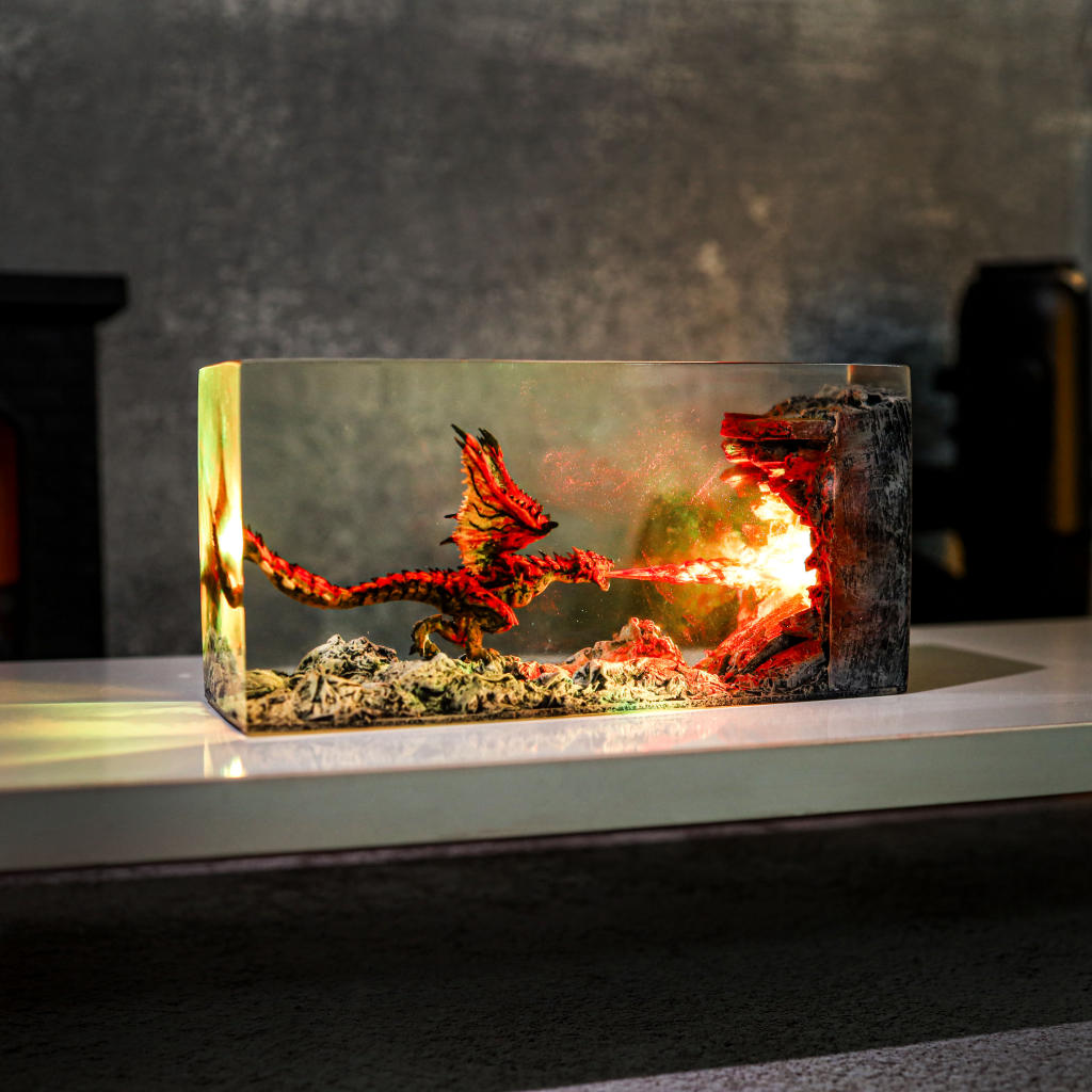 Cuboid Fire Breathing Dragon Night Light - Image 7