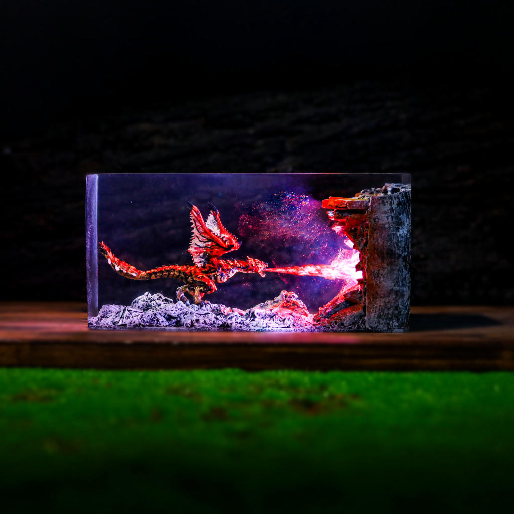 Cuboid Fire Breathing Dragon Night Light - Image 8
