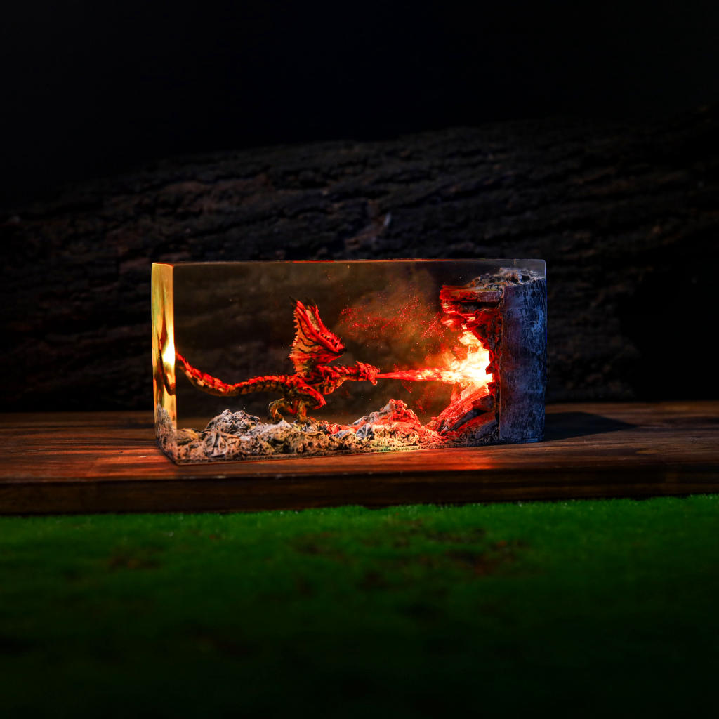 Cuboid Fire Breathing Dragon Night Light - Image 9