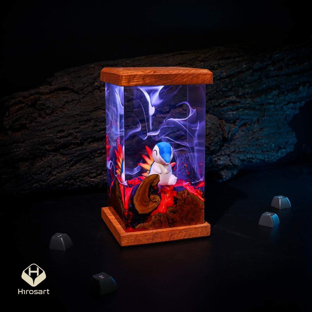 Cyndaquil Pokémon Resin Lamp - Image 4