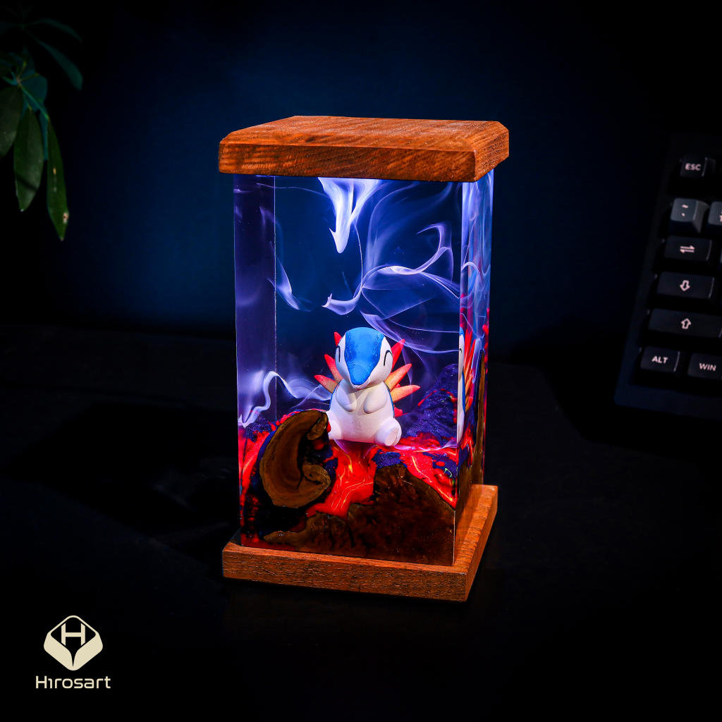 Cyndaquil Pokémon Resin Lamp - Image 5