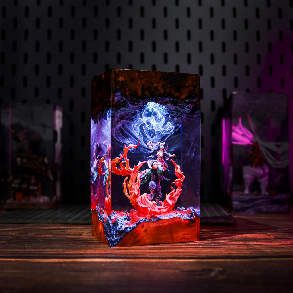 Flame &amp; Water Siblings Resin Lamp Ver 2 - Image 6