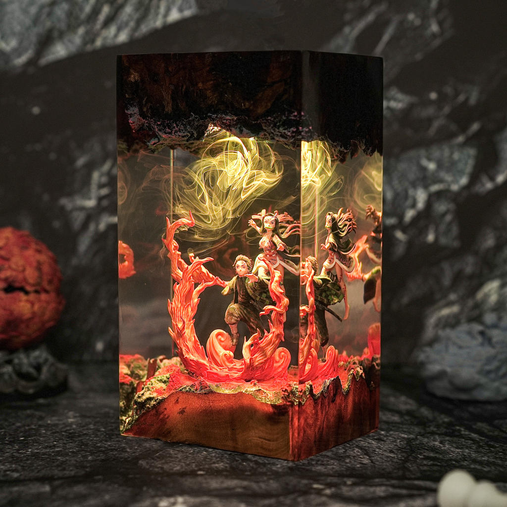 Flame &amp; Water Siblings Resin Lamp Ver 2 - Image 15
