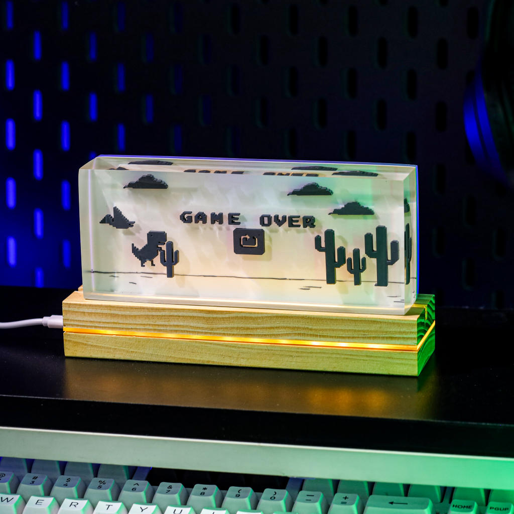 Dino Game Epoxy Lamp - Image 8
