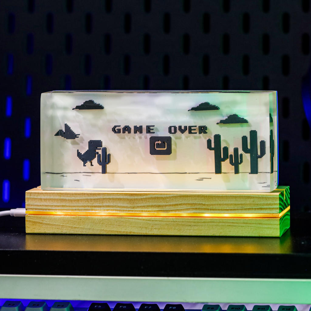 Dino Game Epoxy Lamp - Image 7