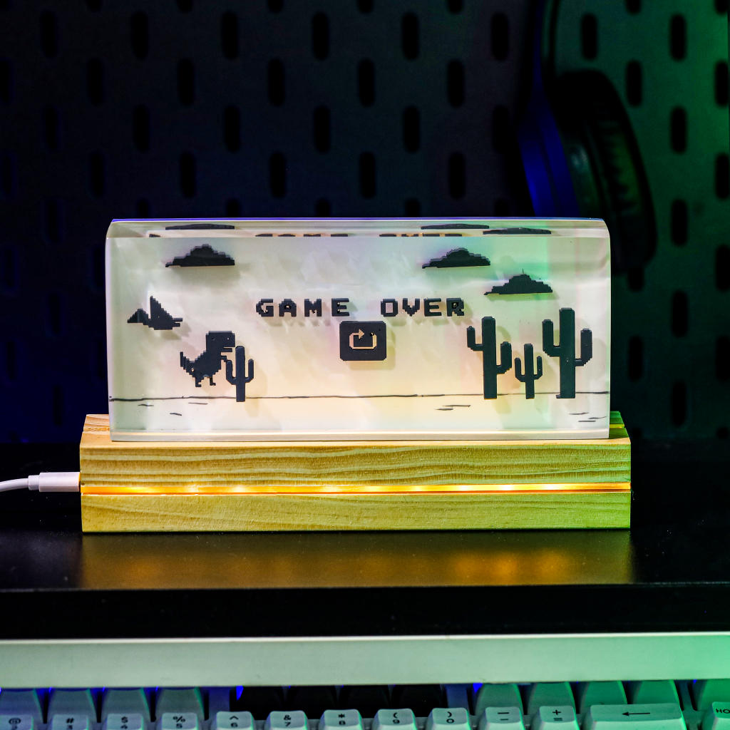 Dino Game Epoxy Lamp - Image 6
