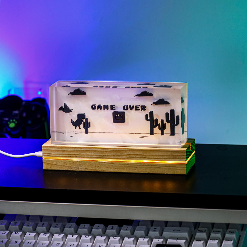 Dino Game Epoxy Lamp - Image 5