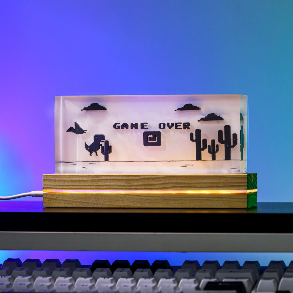 Dino Game Epoxy Lamp - Image 4
