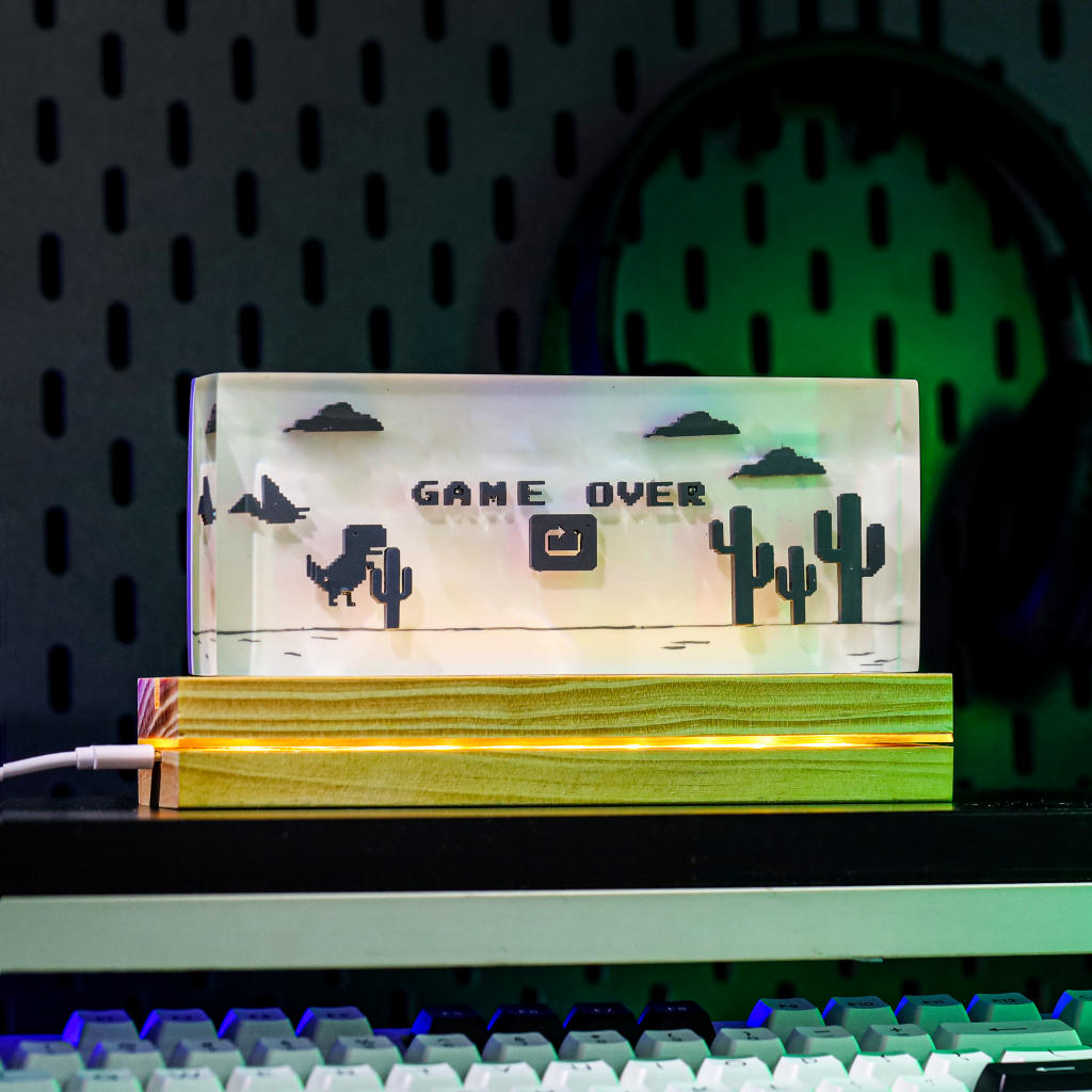 Dino Game Epoxy Lamp - Image 2