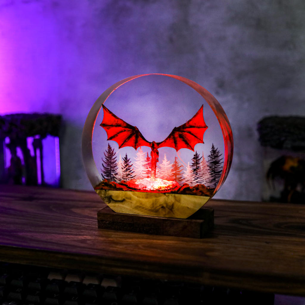 Dragon Breathing Fire Night Lamp - Image 4