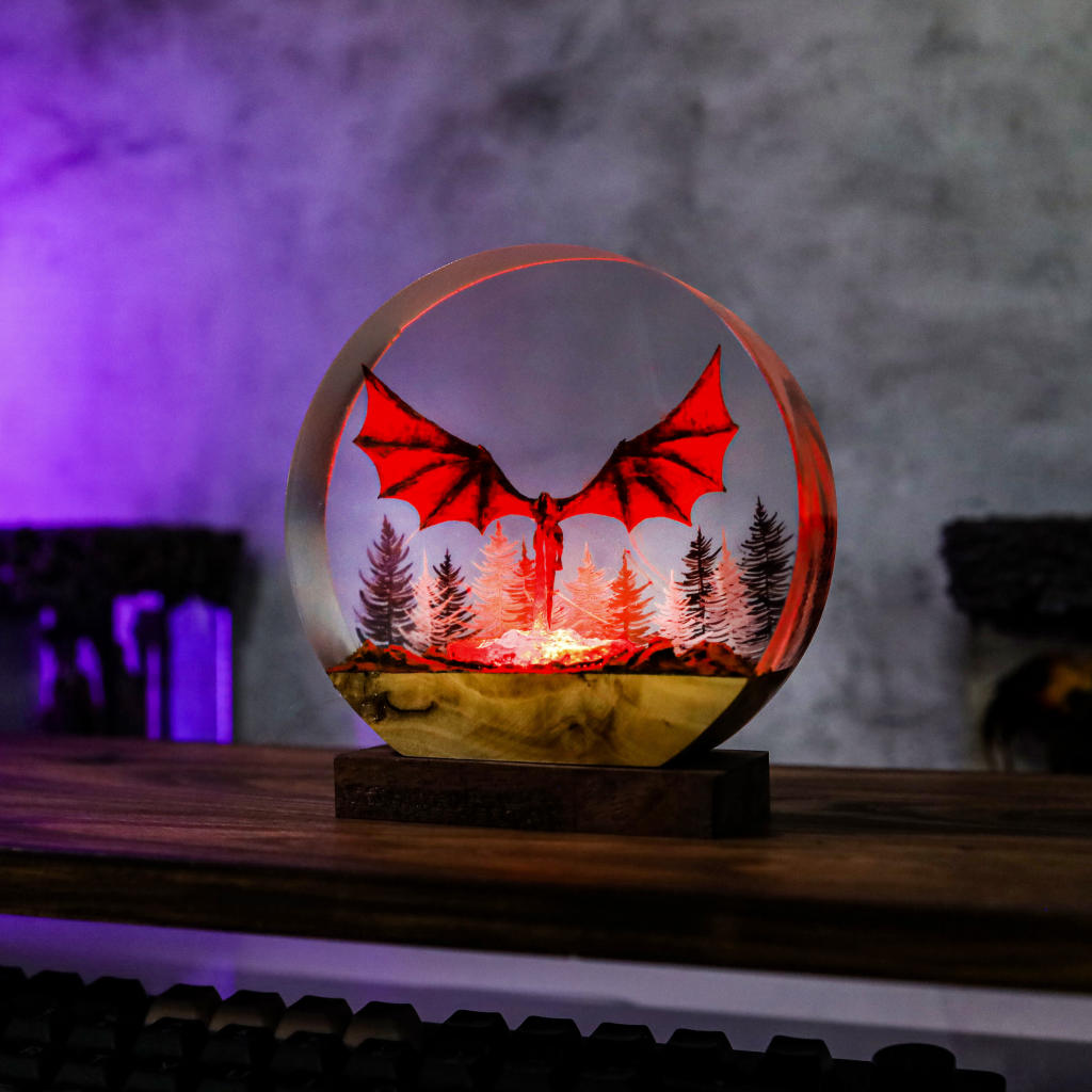 Dragon Breathing Fire Night Lamp - Image 5