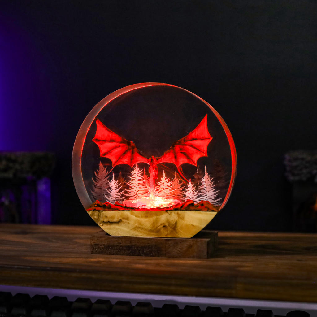 Dragon Breathing Fire Night Lamp - Image 3