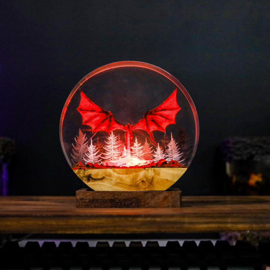 Dragon Breathing Fire Night Lamp - Image 6