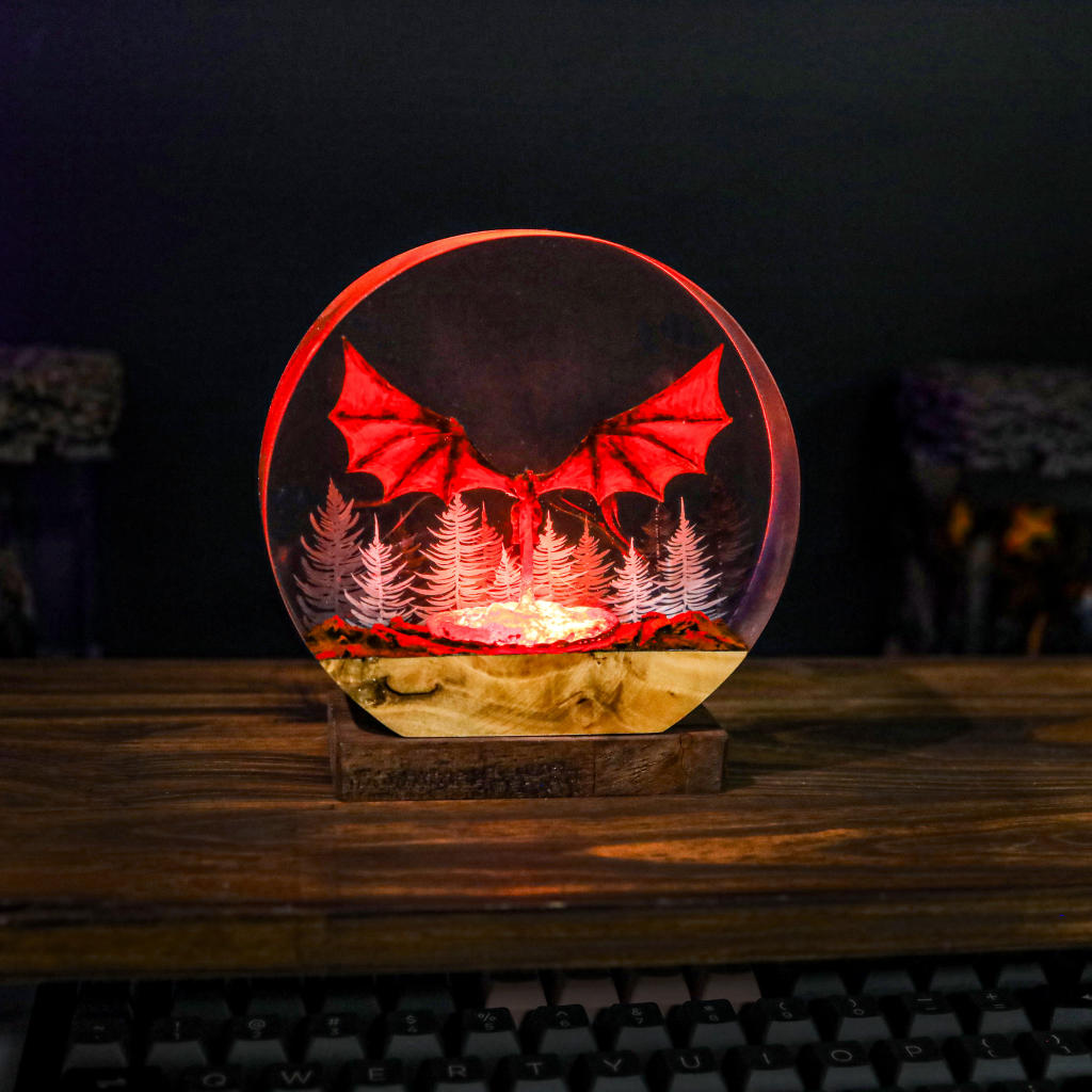 Dragon Breathing Fire Night Lamp - Image 8