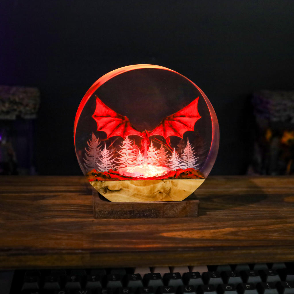 Dragon Breathing Fire Night Lamp - Image 9