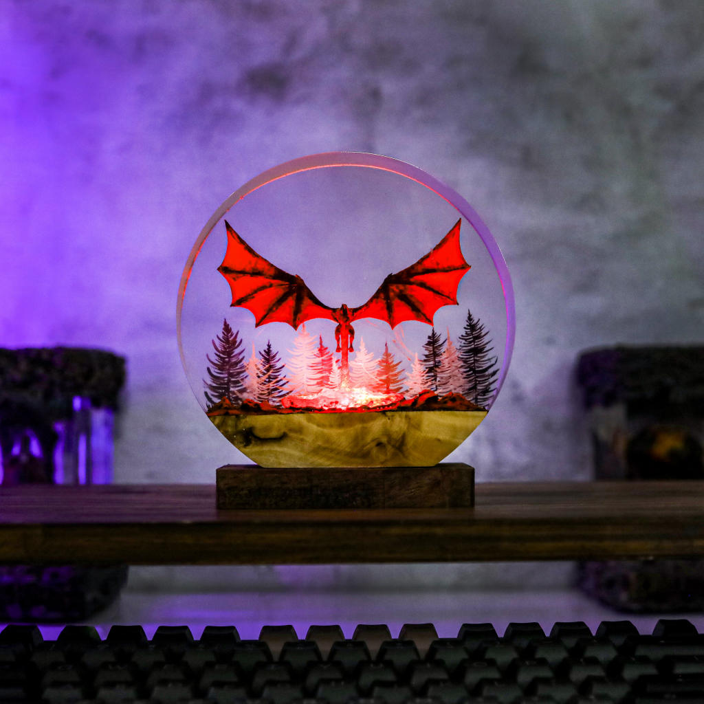 Dragon Breathing Fire Night Lamp - Image 10
