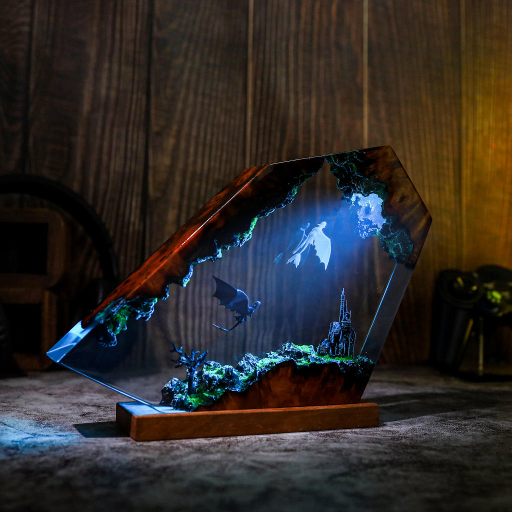 Flying Toothless and Light Fury Lamp - Image 2