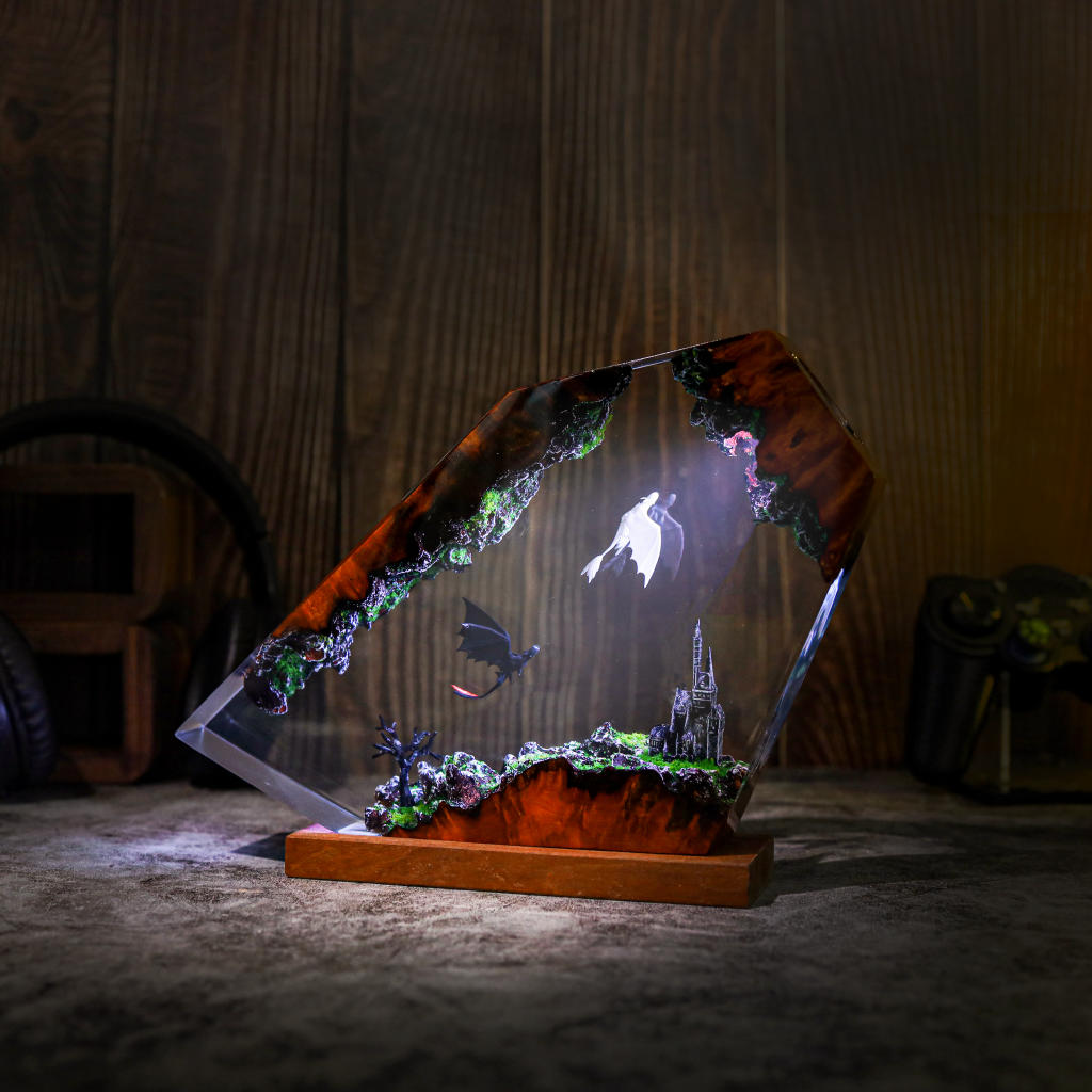 Flying Toothless and Light Fury Lamp - Image 4