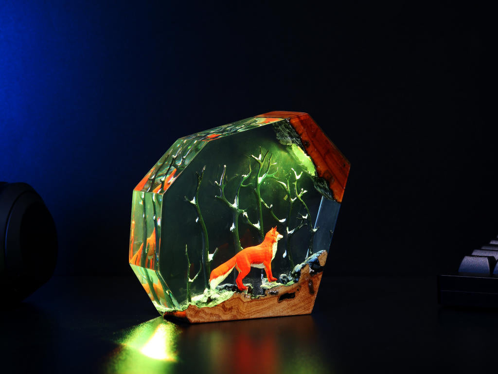 Fox in Forest Night Light - Image 3