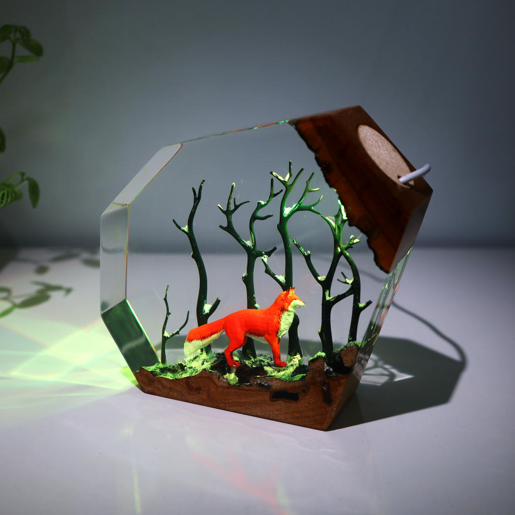 Fox in Forest Night Light - Image 4