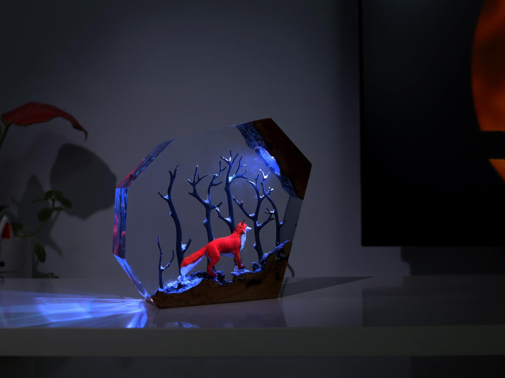 Fox in Forest Night Light - Image 8