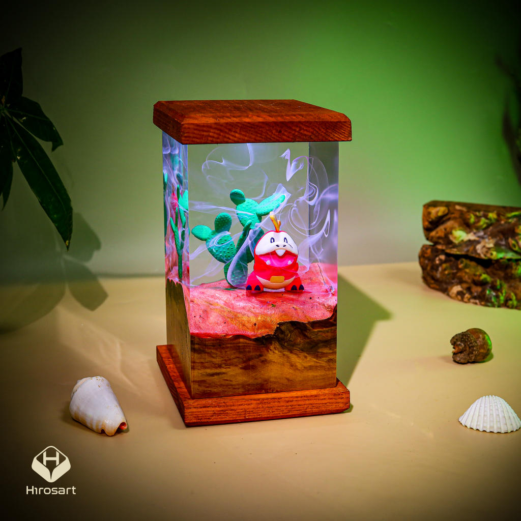 Fuecoco Pokémon Resin Lamp - Image 3