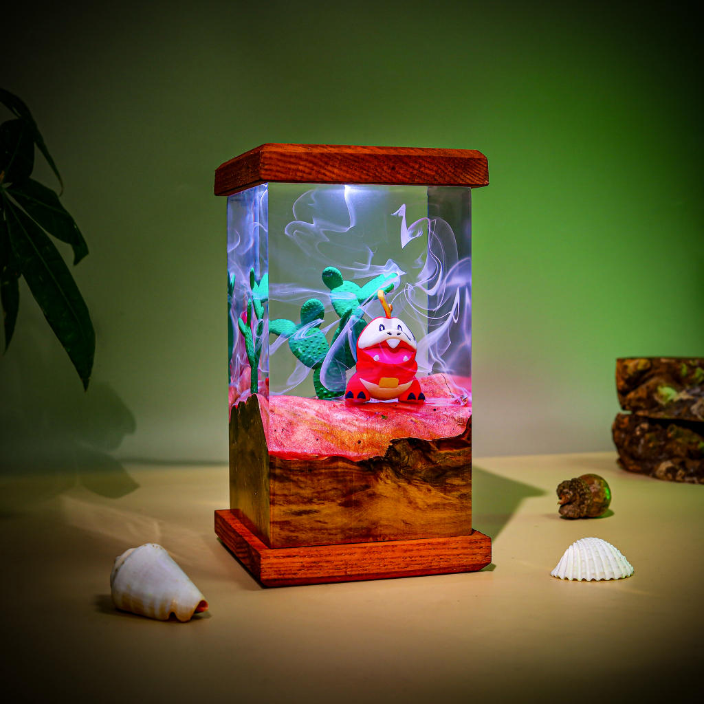 Fuecoco Pokémon Resin Lamp - Image 4