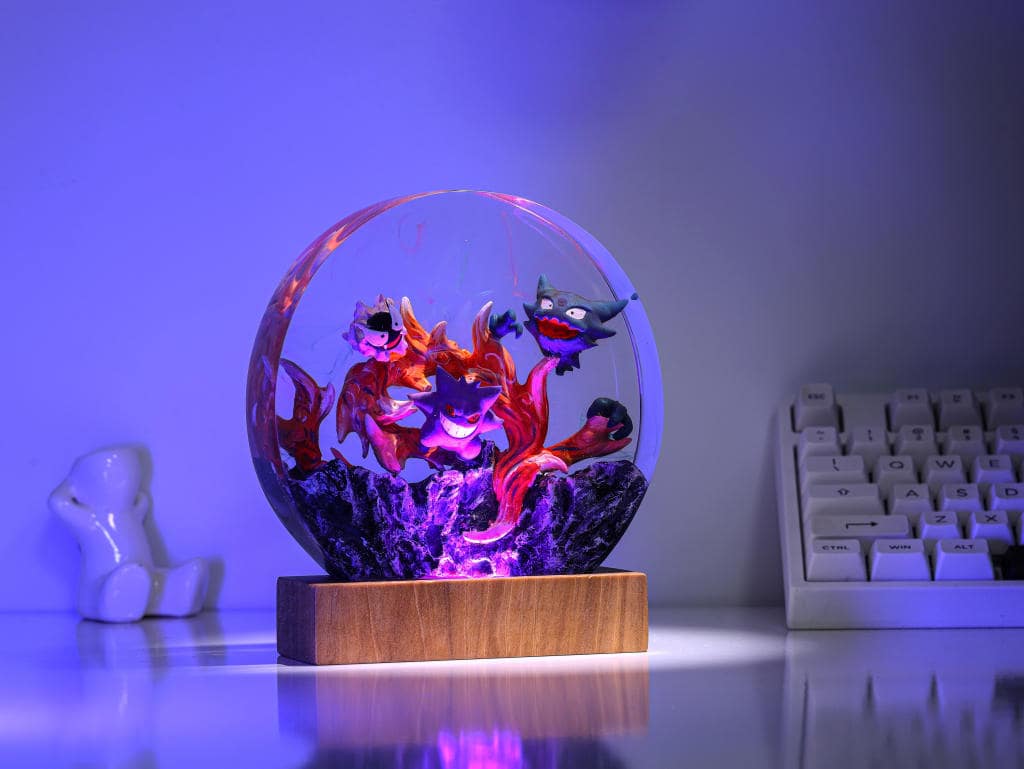 Circular Gengar Pokemon Epoxy Lamp - Image 5