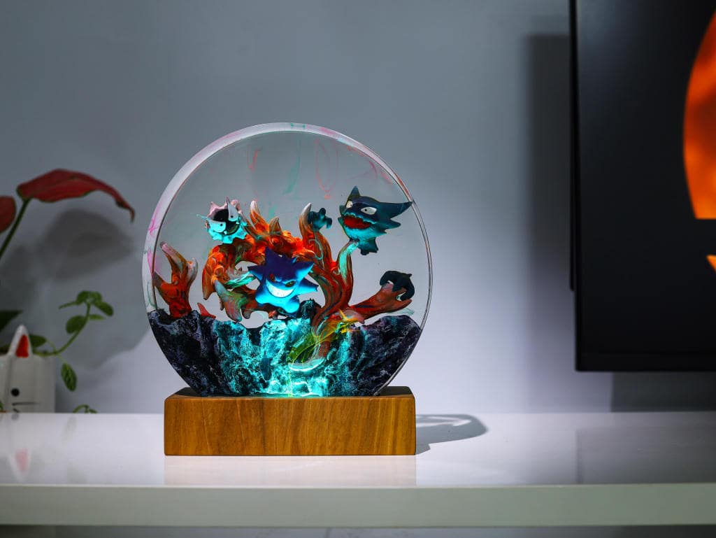 Circular Gengar Pokemon Epoxy Lamp - Image 4