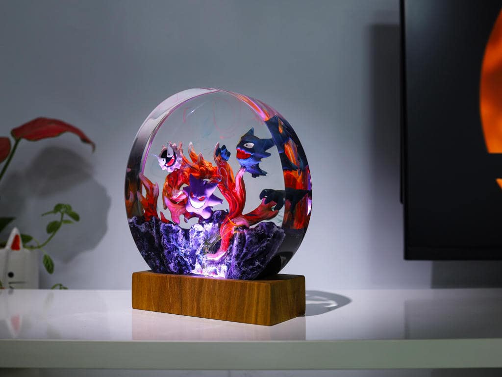 Circular Gengar Pokemon Epoxy Lamp - Image 7