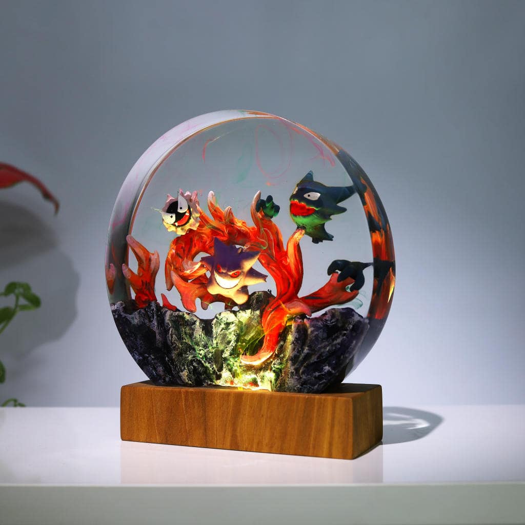 Circular Gengar Pokemon Epoxy Lamp - Image 8
