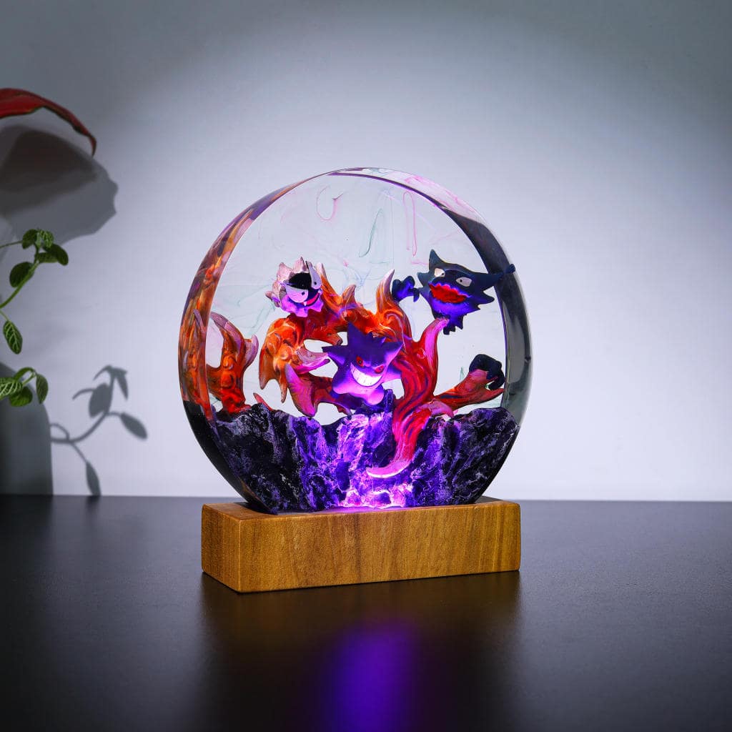 Circular Gengar Pokemon Epoxy Lamp - Image 2