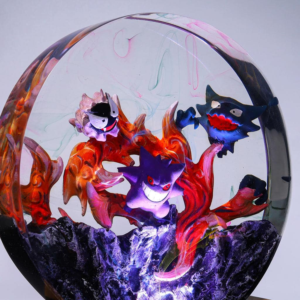 Circular Gengar Pokemon Epoxy Lamp - Image 3