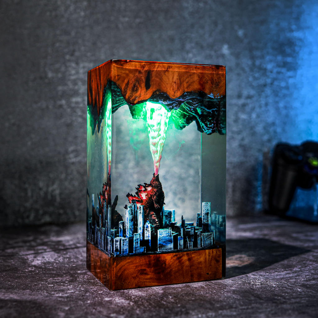 Godzilla Monster In The City Resin Night Light - Image 9