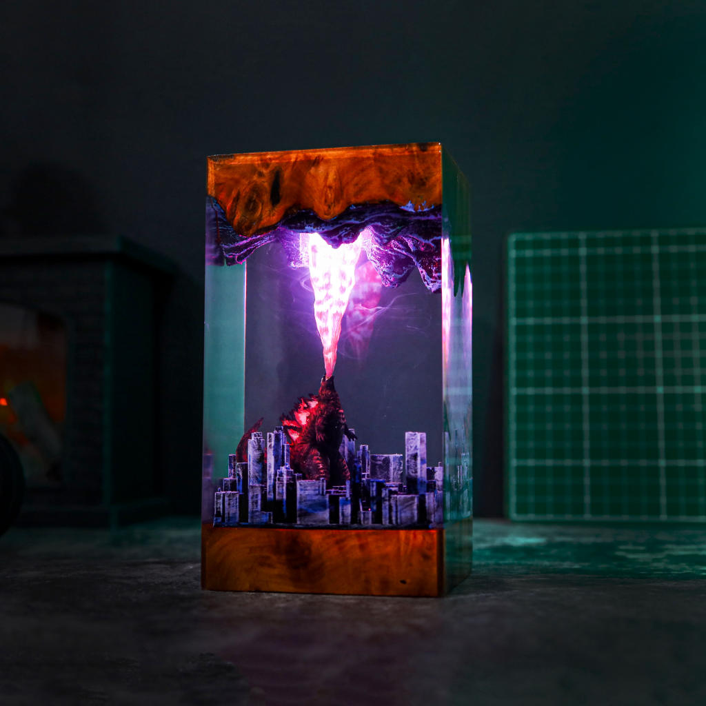 Godzilla Monster In The City Resin Night Light - Image 11