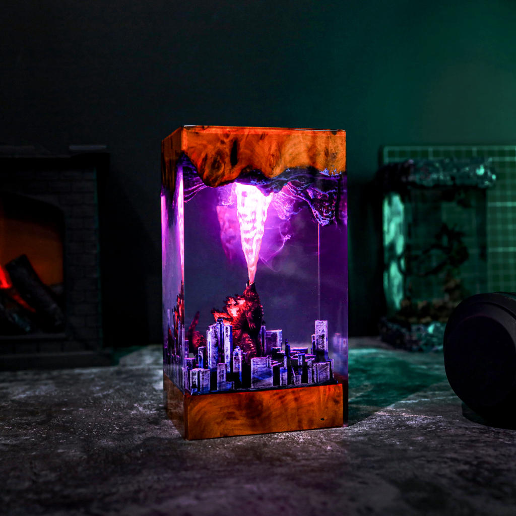 Godzilla Monster In The City Resin Night Light - Image 15