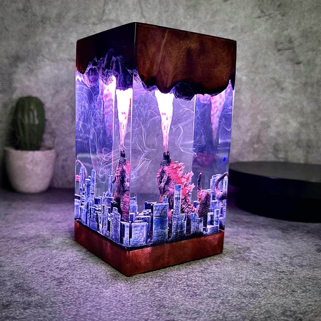 Godzilla Monster In The City Resin Night Light - Image 6