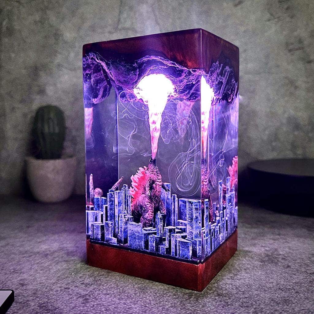 Godzilla Monster In The City Resin Night Light - Image 5