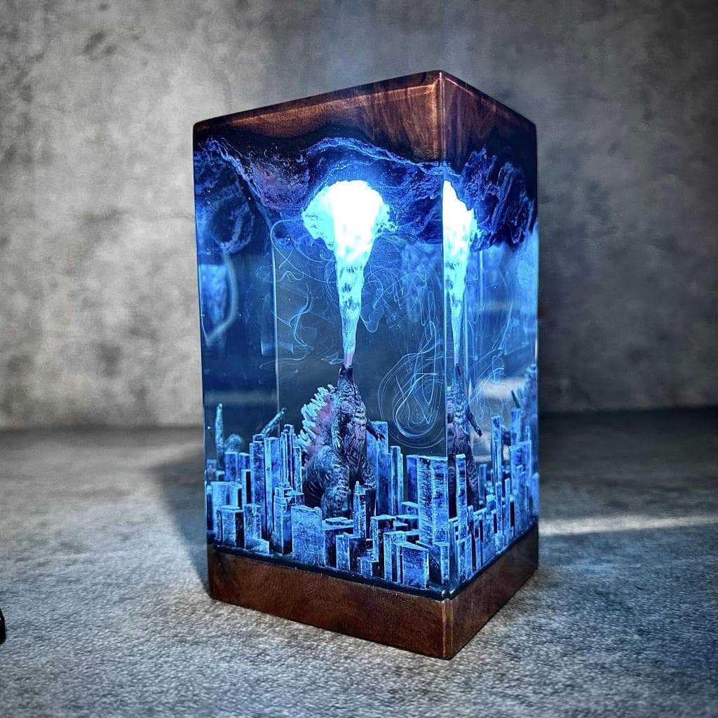 Godzilla Monster In The City Resin Night Light - Image 4