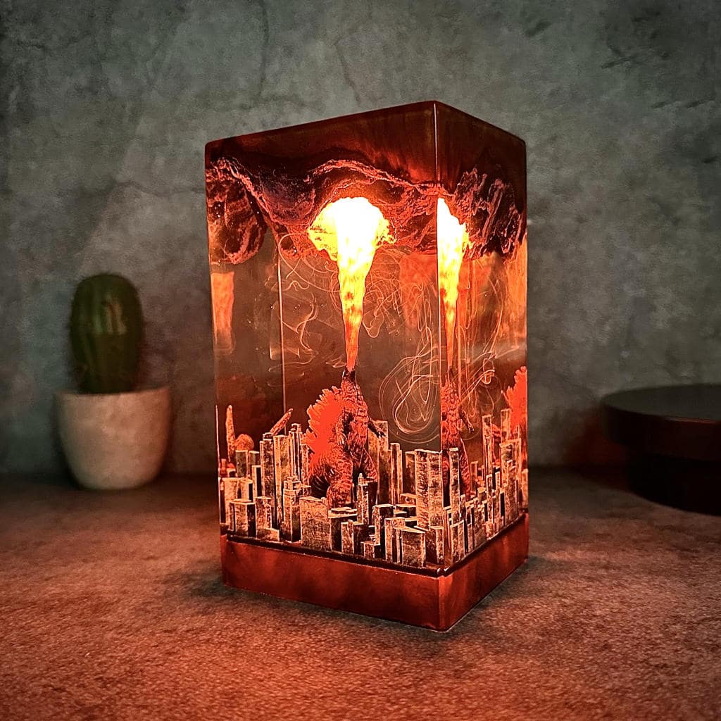 Godzilla Monster In The City Resin Night Light - Image 3