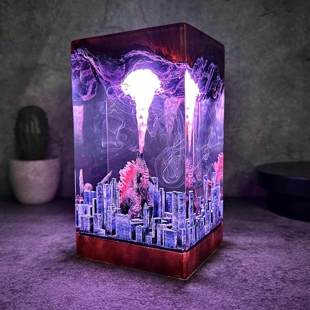 Godzilla Monster In The City Resin Night Light - Image 2