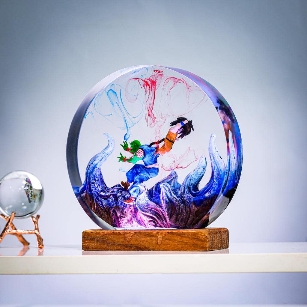Green Mentor &amp; Warrior Child Resin Lamp - Image 9