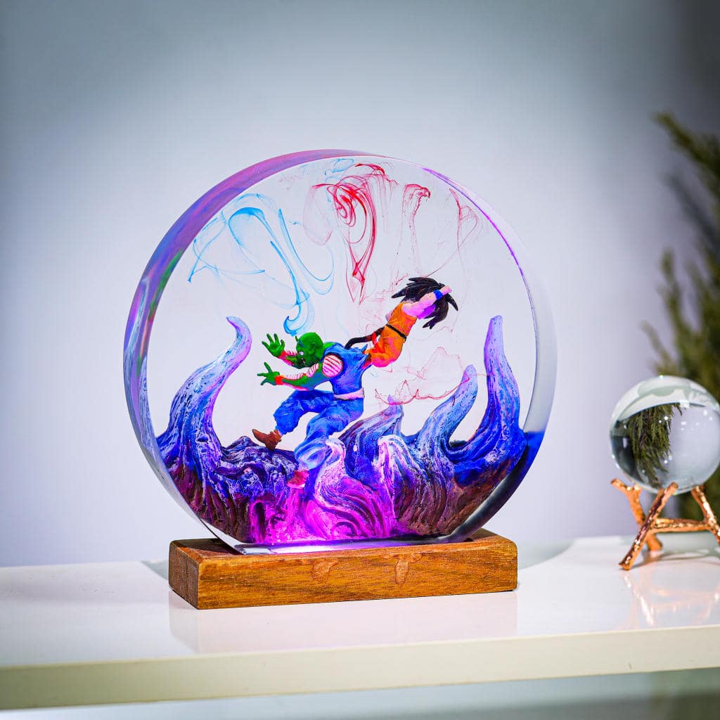 Green Mentor &amp; Warrior Child Resin Lamp - Image 10