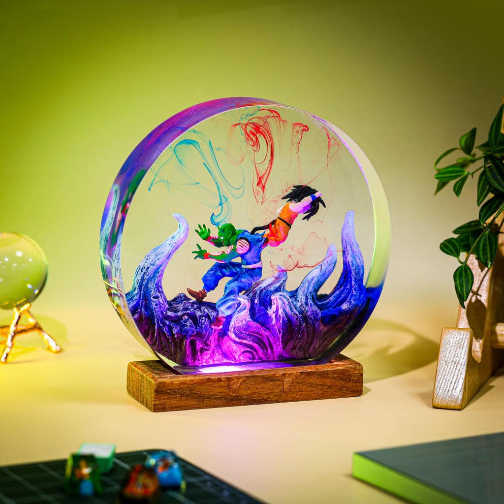 Green Mentor &amp; Warrior Child Resin Lamp - Image 3
